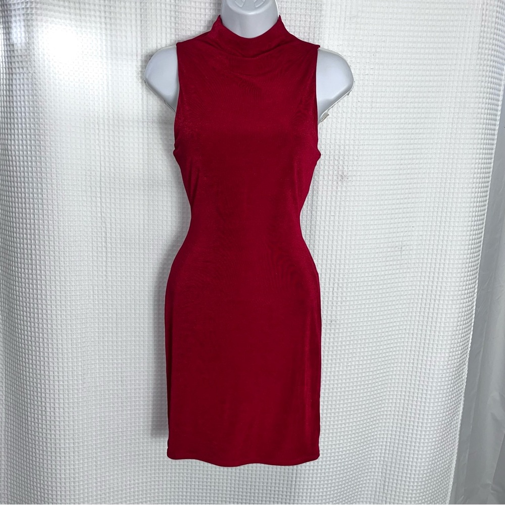 Naked Wardrobe ladies Bold Red Mini Dress size medium